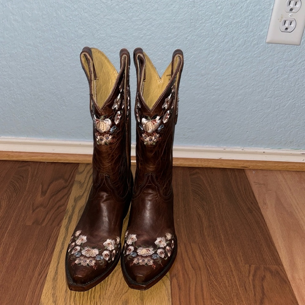 Flower Boots Women Size 8B